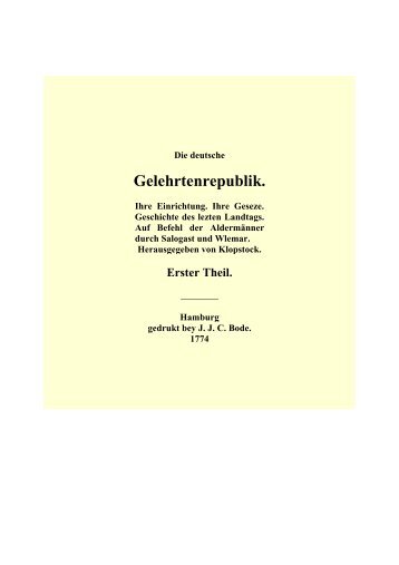 Friedrich Gottlieb Klopstock - Literatur-Live