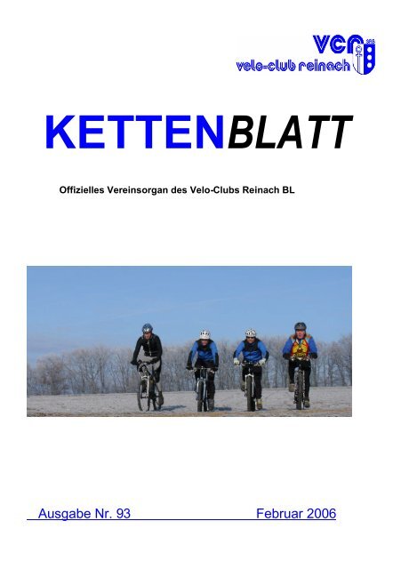 Kettenblatt Februar - Velo-Club Reinach