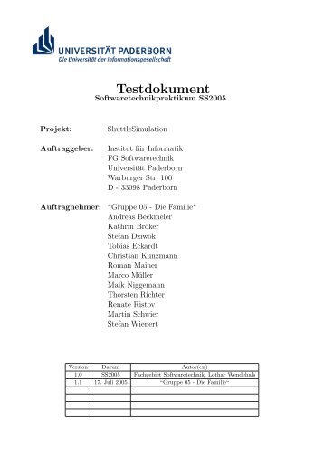 Testdokument (PDF) - Institut für Informatik - Universität Paderborn