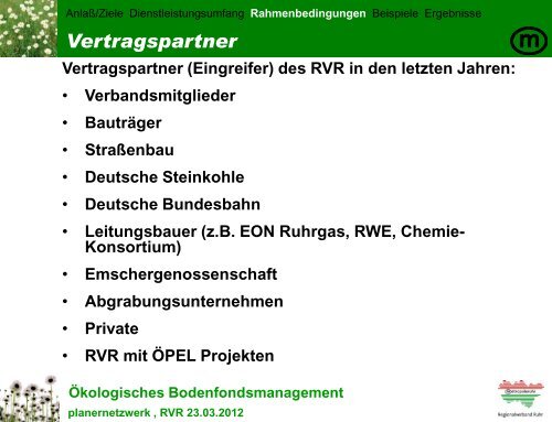 Ökologisches Bodenfondsmanagement - Metropole Ruhr