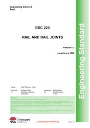 ESC 220 RAIL AND RAIL JOINTS - Railcorp Engineering Internet