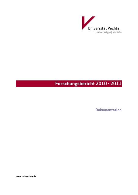 Forschungsbericht 2010 - 2011 - Universität Vechta