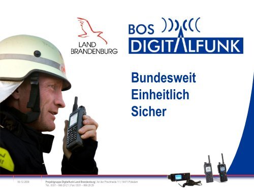 BOS Digitalfunk in Brandenburg - KOSYnet