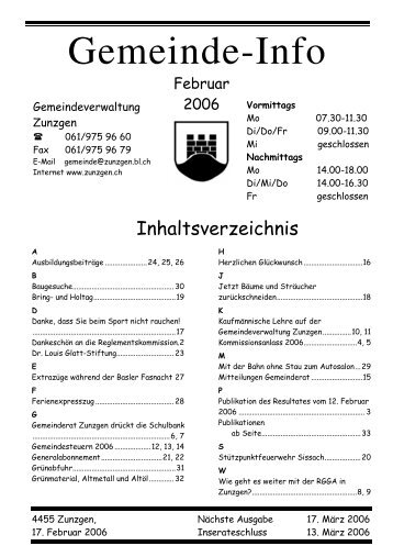 Gemeinde-Info - Zunzgen