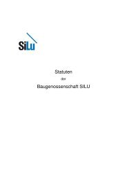 SILU Statuten 2008 Stand 25.04.2008 - Baugenossenschaft SILU