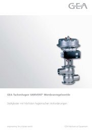 VARIVENT® Membranregelventile - GEA Tuchenhagen