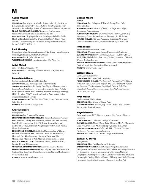 B - SVA MFA INTERACTION DESIGN- THESIS SYLLABUS - School of