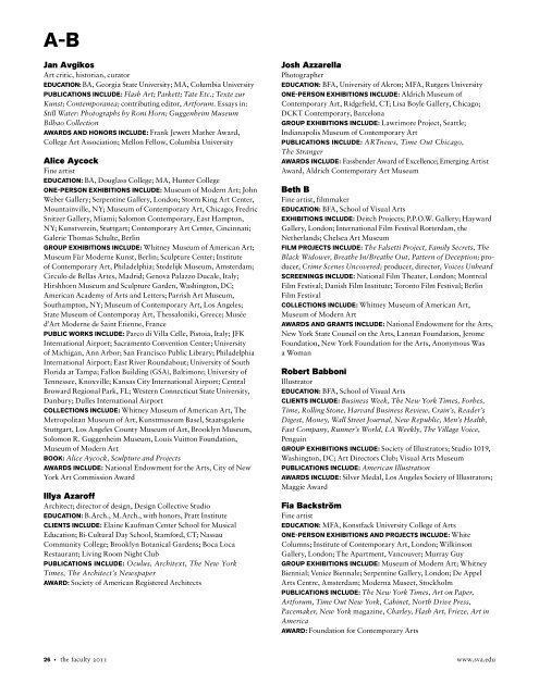 B - SVA MFA INTERACTION DESIGN- THESIS SYLLABUS - School of