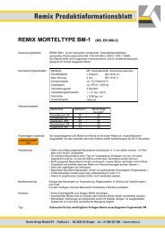 REMIX MORTELTYPE BM-1 (M5, EN 998-2) - Remix Droge Mortel BV