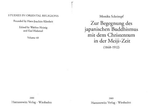 Zur Begegnung Des Japanischen Buddhismus Mit Dem Christentum