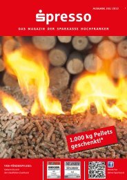 1.000 kg Pellets geschenkt!* - Sparkasse Hochfranken