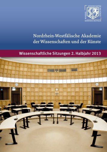 Veranstaltungsprogramm 2. Halbjahr 2013 - Nordrhein-Westfälische ...