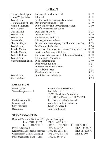 GL 3-2011 - der Lorber-Gesellschaft eV