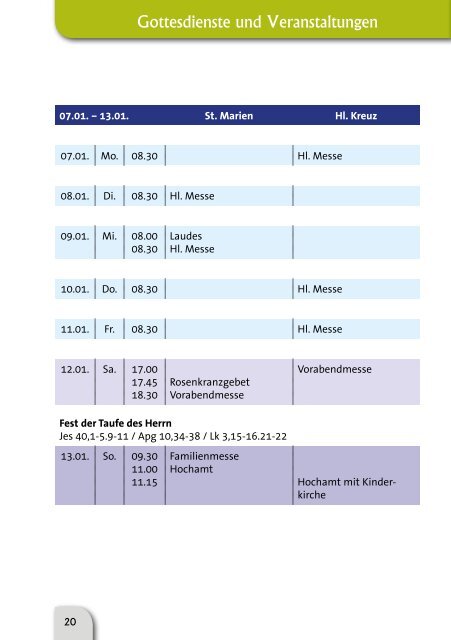 Januar und Februar 2013