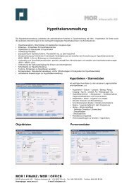 Hypothekenverwaltung - MOR Informatik AG