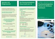 Informationsflyer der Psychoonkologie zum Download - Klinikum ...