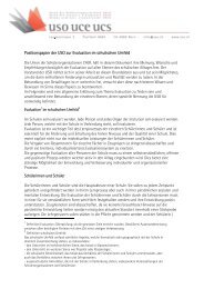 Positionspapier der USO zur Evaluation im schulischen Umfeld