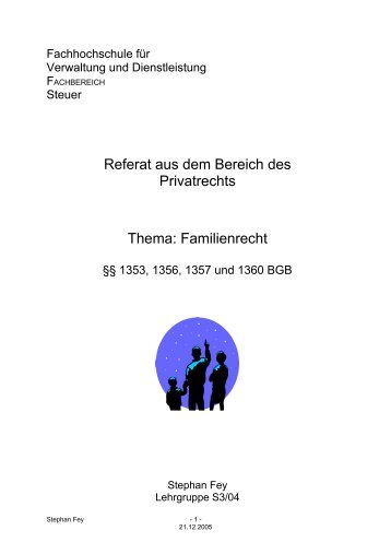 Seminararbeit zum Thema Familienrecht - für die S2-04