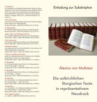 Alexios von Maltzew Die ostkirchlichen liturgischen ... - Michael Pfeifer