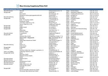 Bau-Innung Augsburg Elias-Holl