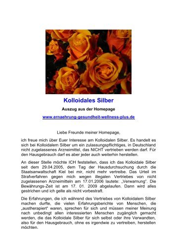 Kolloidales Silber - Ein Gebet heilt alle Krankheiten