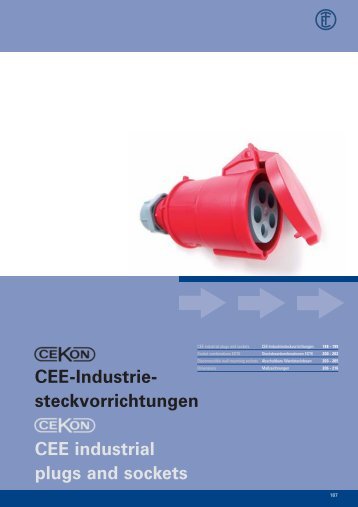 CEE-Industrie- steckvorrichtungen CEE industrial plugs and sockets