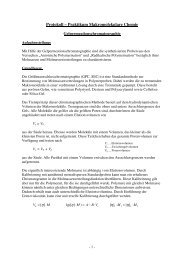 Protokoll – Praktikum Makromolekulare Chemie