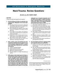 Neck Trauma: Review Questions - Turner White