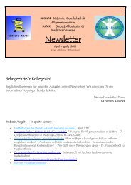 Newsletter - Südtiroler Gesellschaft für Allgemeinmedizin