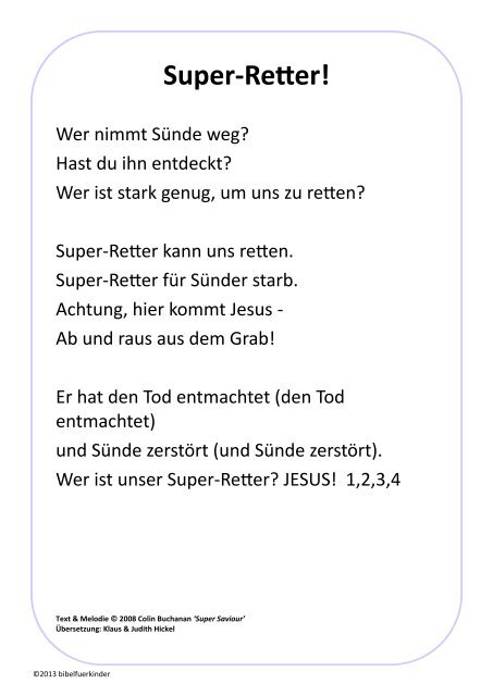 Kindergartenalter - Bibel für Kinder