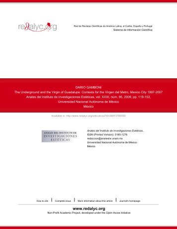 Contexts for the Virgen del Metro, Mexico City 1997-2007 - Redalyc
