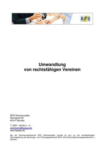 Umwandlung von rechtsfähigen Vereinen