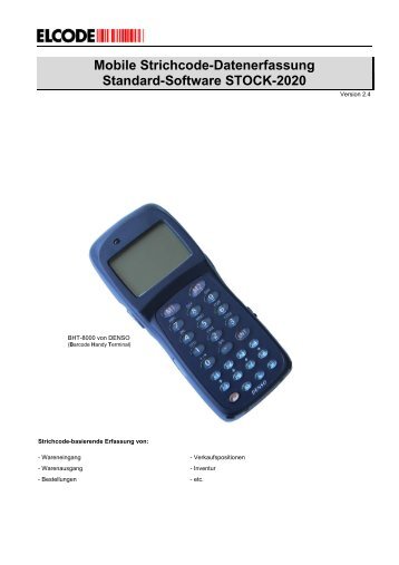 Doku Denso BHT Lagersoftware und Inventur Programm (PDF)