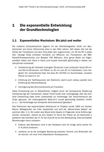 1 Die exponentielle Entwicklung der Grundtechnologien - vdf ...