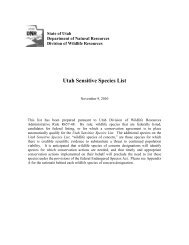 Utah Sensitive Species List - Utah Government Publications Online