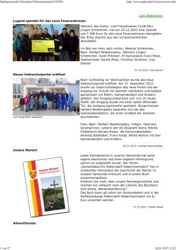 Archiv 2012 (pdf) - Marktgemeinde Palterndorf-Dobermannsdorf