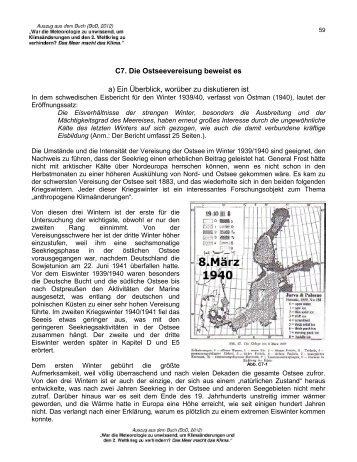 C7. Die Ostseevereisung beweist es a) Ein Überblick ... - ozeanklima