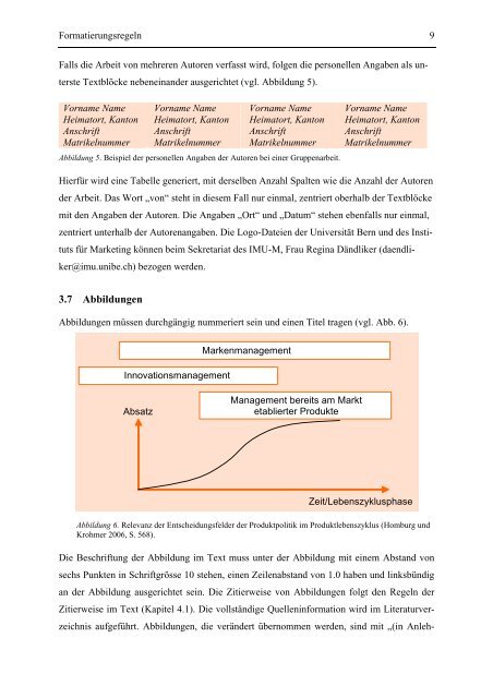 Formale Richtlinien V.2.1 - IMU - Marketing - Universität Bern