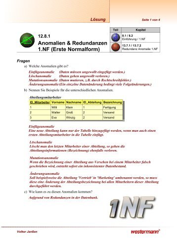 Lösungen Kapitel 8.Normalformen - Urs Hauser