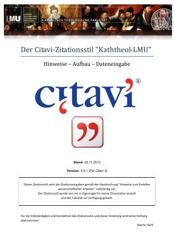 Der Citavi-Zitationsstil "Kaththeol-LMU" - Fkt-lmu.de
