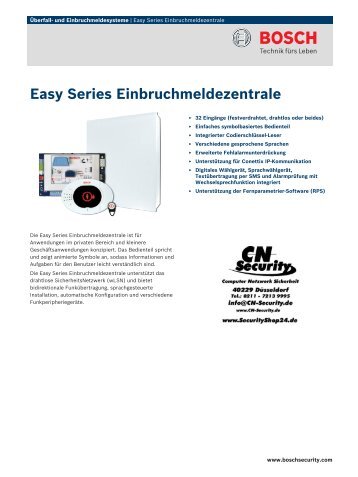 Easy Series Einbruchmeldezentrale - securityshop24