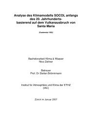 Analyse des Klimamodells SOCOL anfangs des 20. Jahrhunderts ...