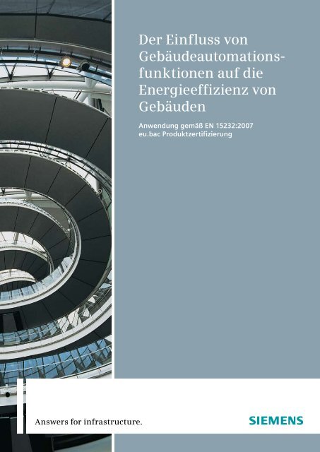 Der Einfluss von Gebäudeautomations- funktionen auf ... - Siemens