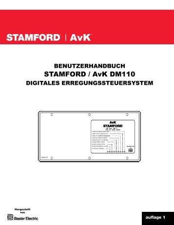 STAMFORD / AvK DM110 - Cummins Generator Technologies