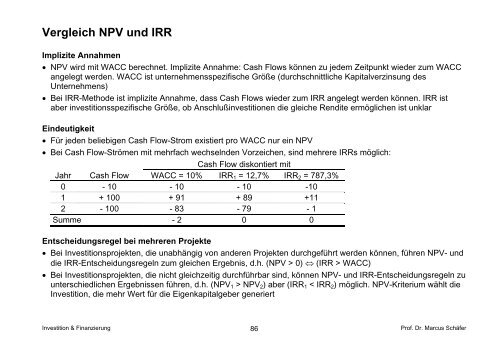 Investition & Finanzierung - von Prof. Dr. Marcus Schäfer