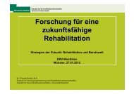 Forschung für eine zukunftsfähige Rehabilitation - Rehaforschung ...