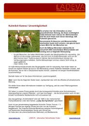 Kuhmilch Karenz / Unverträglichkeit - Ladeva