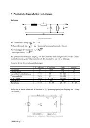7. Physikalische Eigenschaften von Leitungen