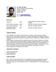 Dr. Nasir Ali Afsar Senior Lecturer of ... - Alfaisal University