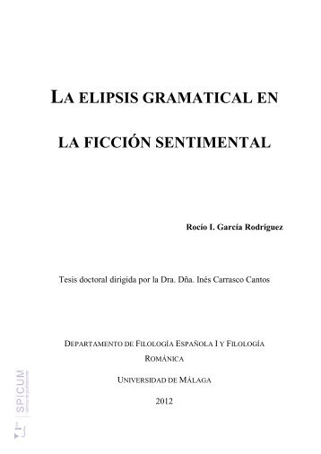 La elipsis gramatical en la ficción sentimental - Repositorio ...